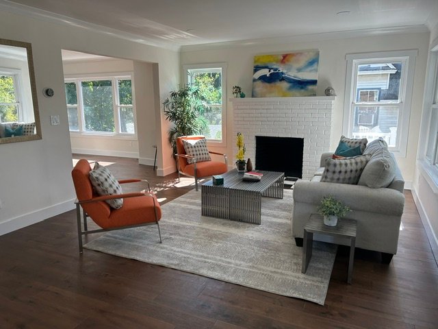 Professionally staged Long Island living room
