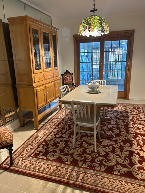 Dining room after professional organizing