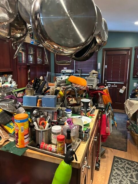 
              Kitchen before
              professional organizing
